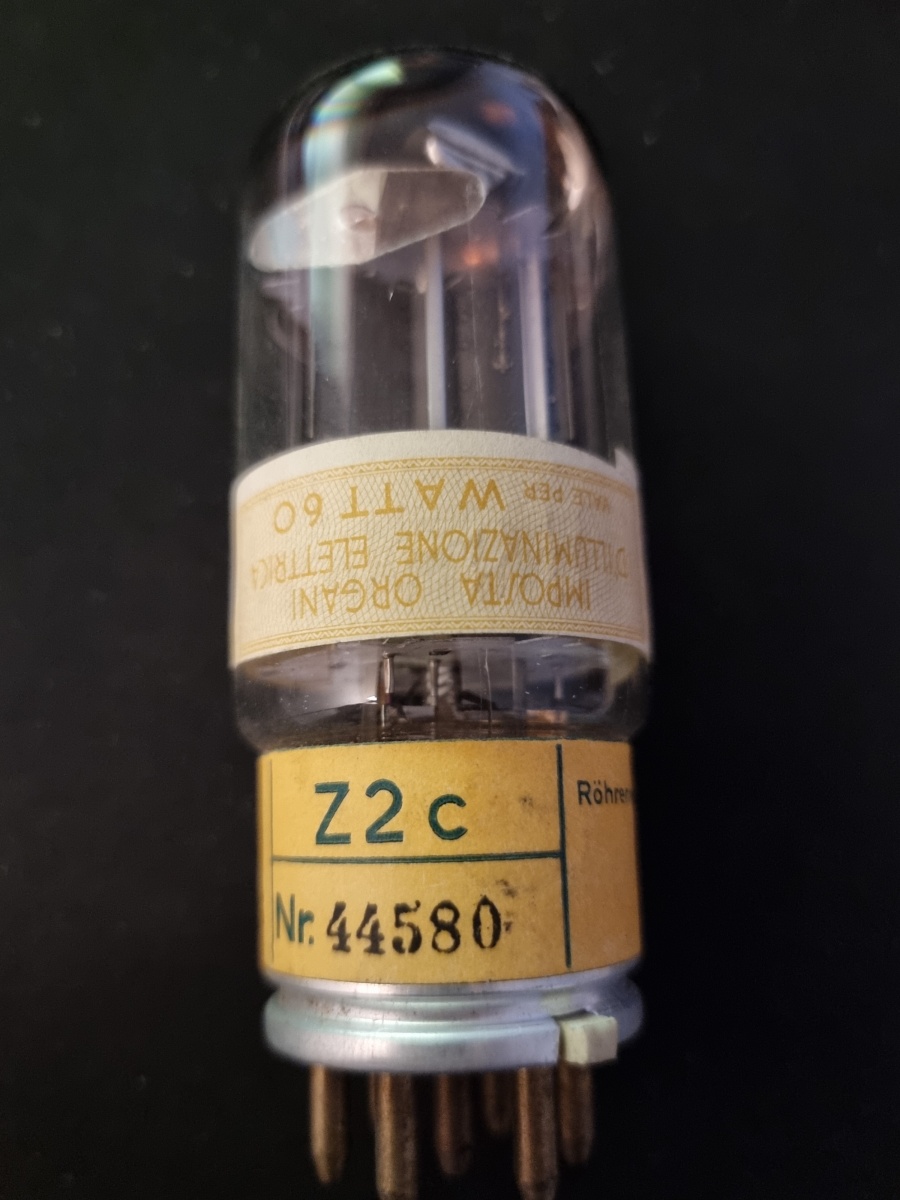 Valvola Siemens Z2c 44580 vintage